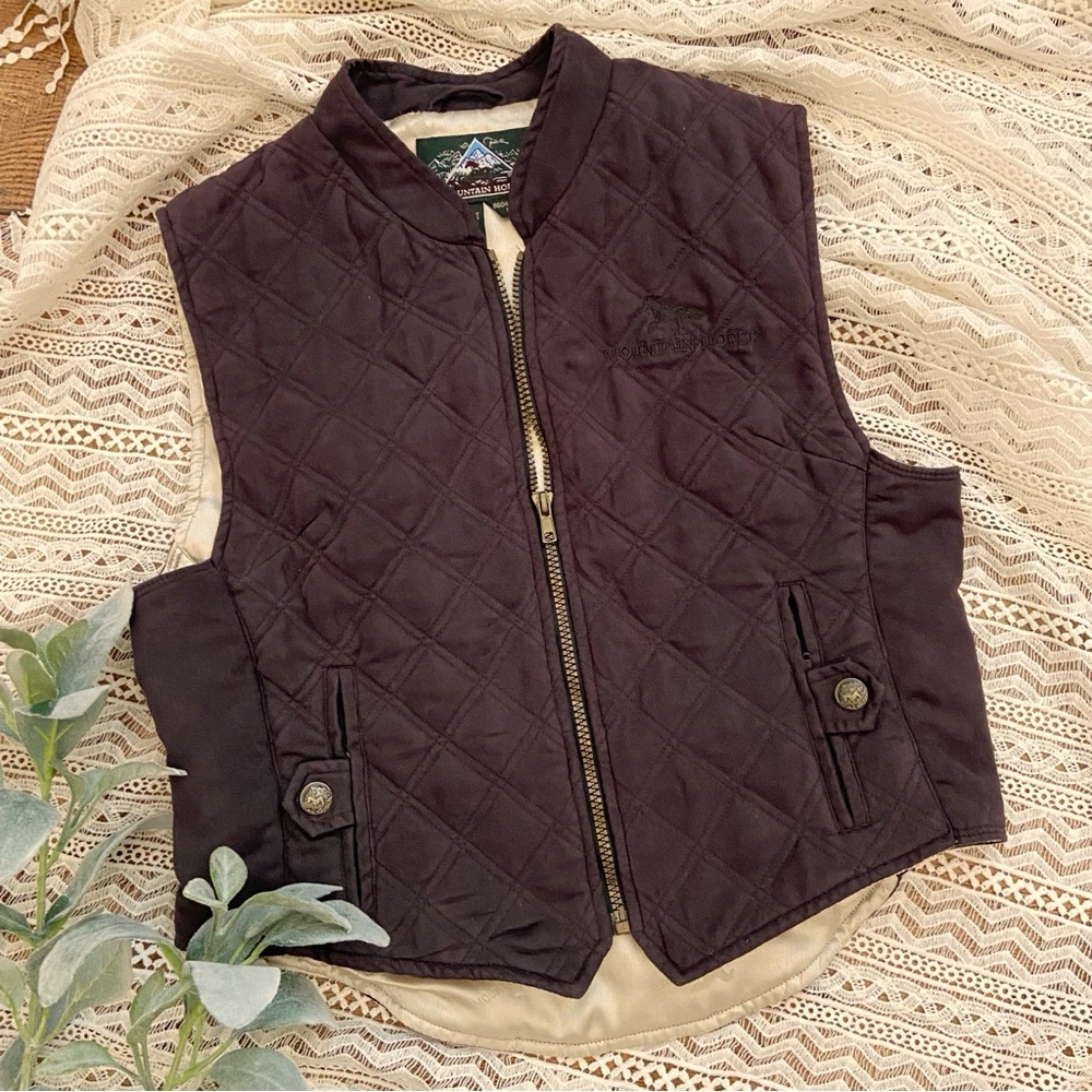 Mountain Horse Quilted Zip Up Riding Vest Equestrian Western